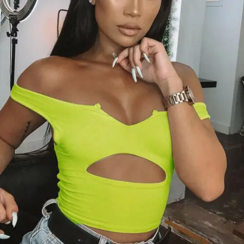 Летняя модная женская повседневная майка без рукавов однотонный укороченный топ