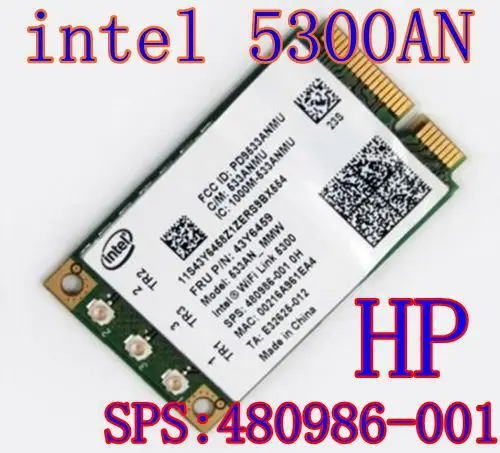 Intel 5300 533an_mmw Mini Pci e Беспроводной Wi Fi intel5300 480986 001 506679 intwifi 300 Мбит/с 2 4G/телефон|intel