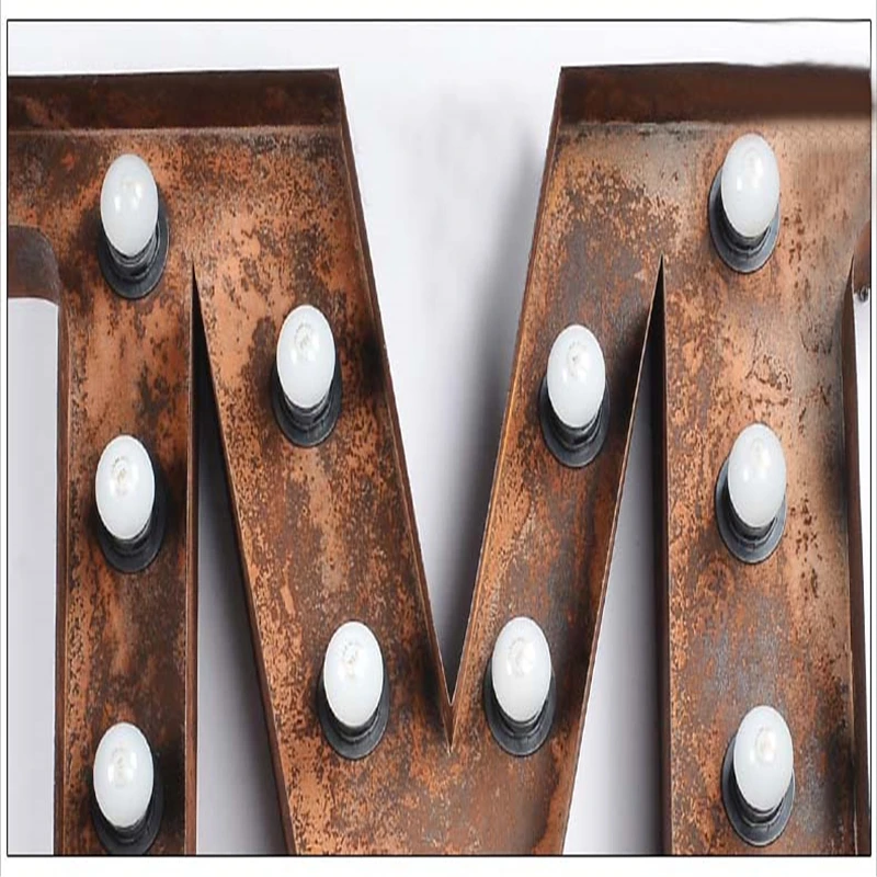 Фумат буквы м Настенные светильники винтажная арт-деко лампа кафе бар