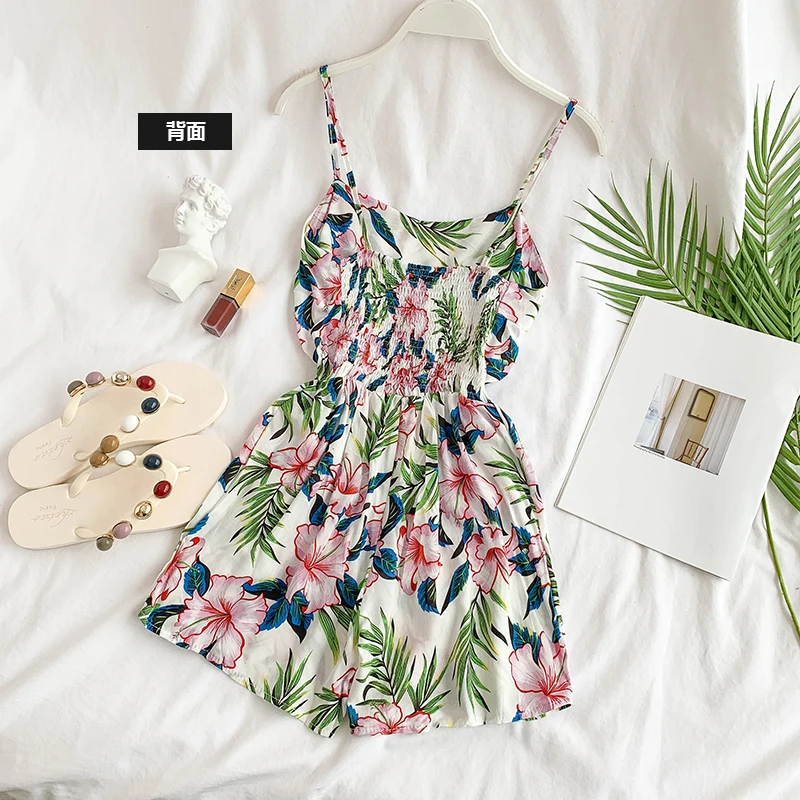 Women Summer Clothes Print Sleeveless Playsuits for 2019 Female Overalls | Женская одежда