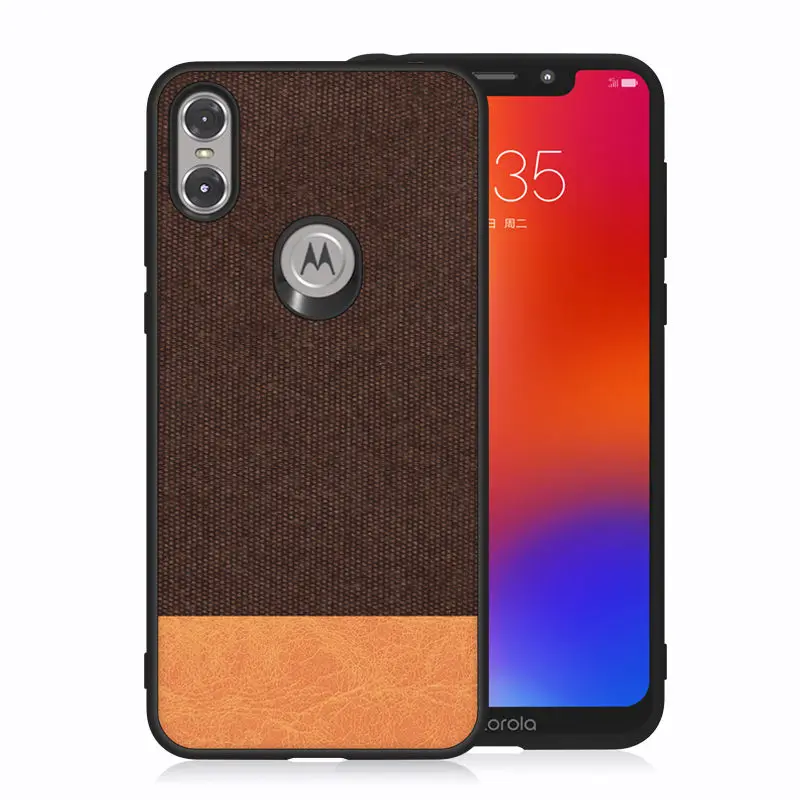 Coffee-3 SRHE для Motorola Moto One P30 Play чехол Чехол винтажная ткань силикон полное заднее покрытие для Moto P30 Play/Moto One XT1941 - Цвет: Coffee-3