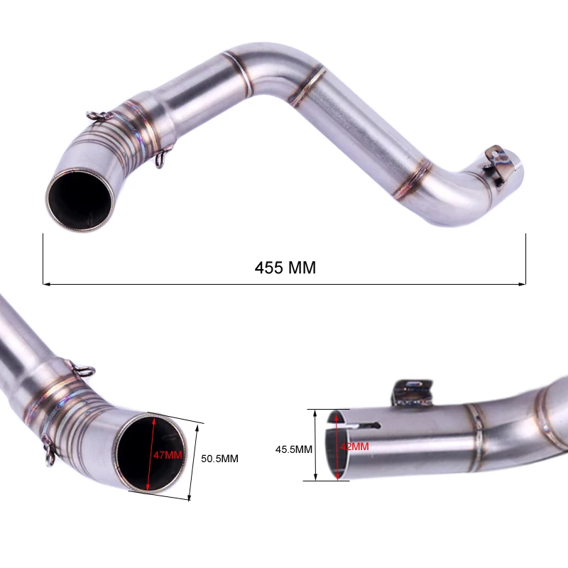 

Motorcycle Exhaust Muffler Full System middle Link pipe Slip On For DUKE 125 150 200 390 2012-2016