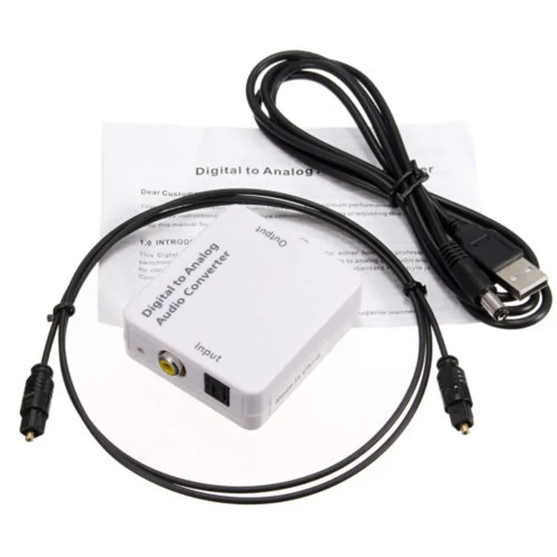 Pro tv оптический цифровой SPDIF/коаксиальный RCA L/R аналоговый аудио конвертер Выход
