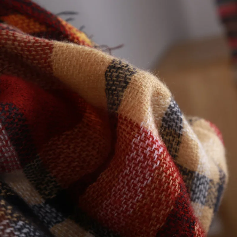 Winter Scarf 2016 Brand triangle Tartan Cashmere Women Wool Plaid Blanket Pashmina Wrap Shawls and Scarves Hijab |