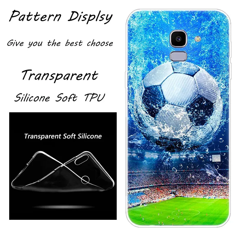 009 Футбольный мяч мягкий силиконовый чехол для samsung Galaxy J8 J6 J4 J2 Core J5 J6 J7 Prime J3 EU J4 Plus чехол - Цвет: 009