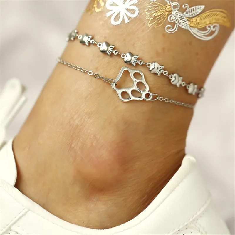 Модные амулетные ножные браслеты летние пляжные на ногу винтажные ажурные с
