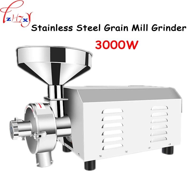 

3000W Superfine stainless steel grain mill grinder Commercial herbal medicine Pulverizer Dry grinding machine 3000 type 1pc
