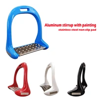 aluminum hunting stirrup with rubber padhorse product with stainless steel anti slip pad high quality material al