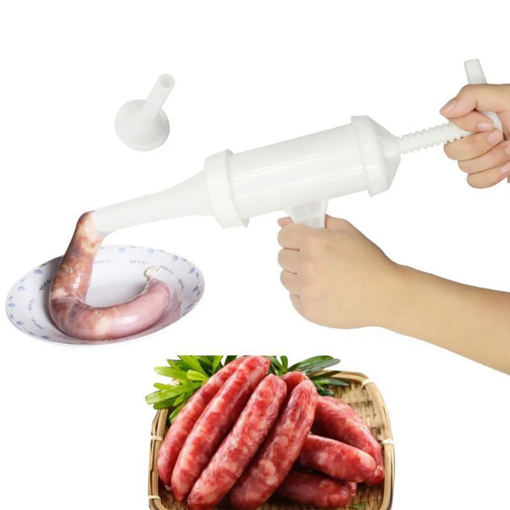 Качество пищевых продуктов ручная машина для сосисок наполнитель мяса работа
