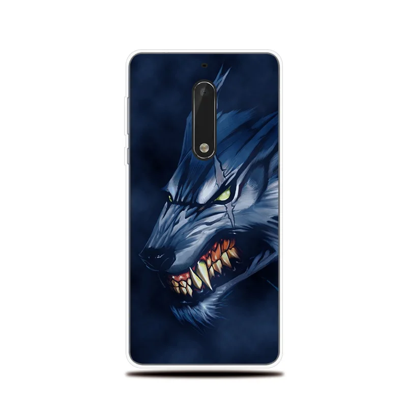 Силиконовый чехол с узором Wild Wolf для Nokia 1 2 3 5 6 7 8X5X6X7 мягкий 8 Plus |