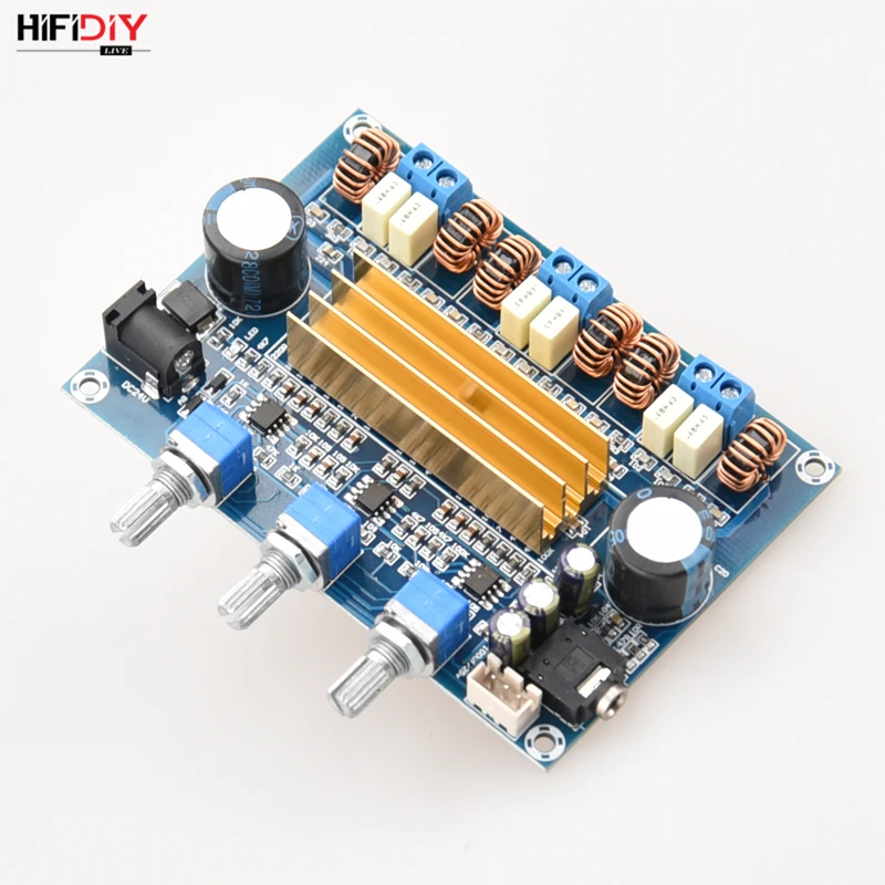 HIFIDIY LIVE A2.1 TPA3116 2,1 Hi-Fi усилитель доска Автомобильный цифровой аудио усилитель 50 Вт* 2+ 100 Вт TPA3116 домашний для динамика