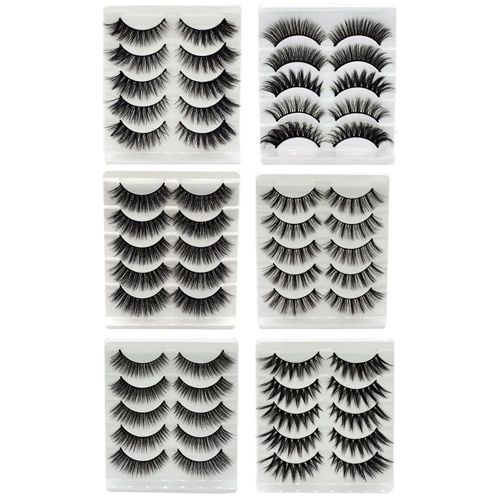 5 пар 3D Магнитные мягкие норковые Искусственные ресницы ручной испаритель