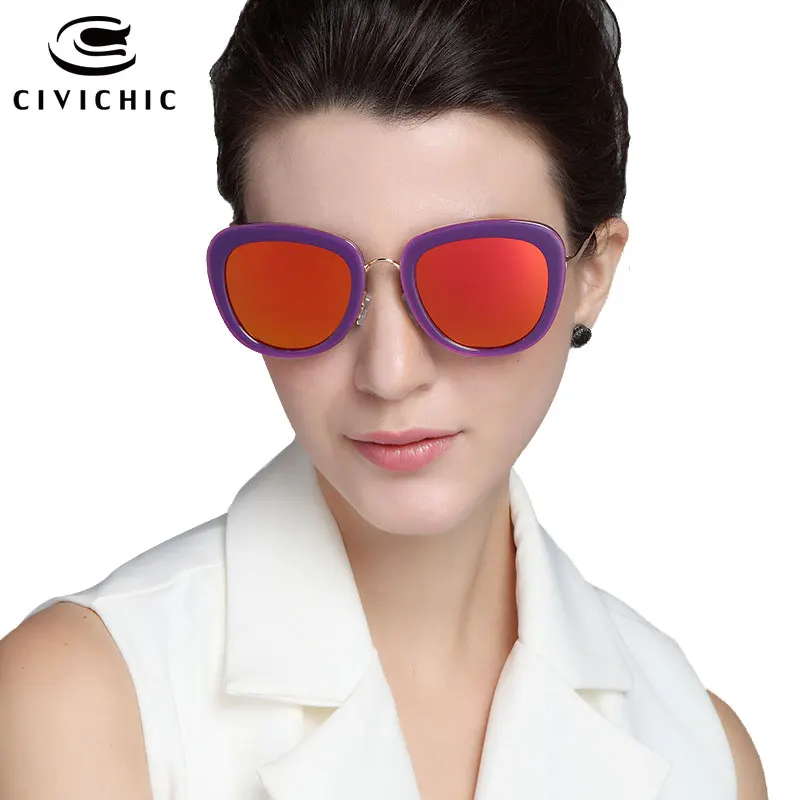 Очки солнцезащитные разноцветные в металлической оправе для мужчин и женщин