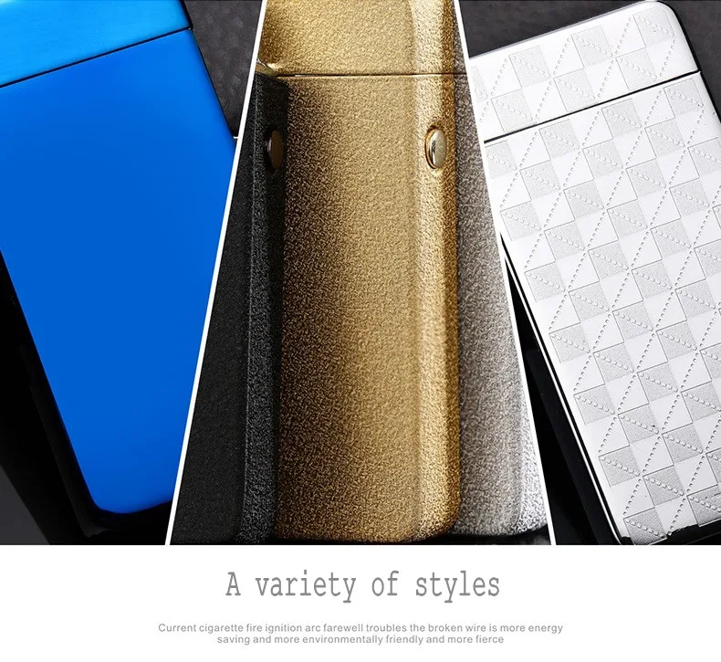 Новинка USB-зажигалка двойная лампа перезаряжаемая перекрестная Электронная