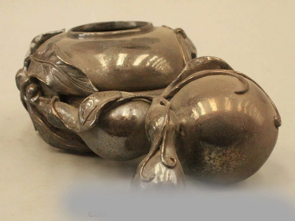 Помечено Китай Китайский Народная Старый Чистая Бронзовый тыквы calabash Горшок