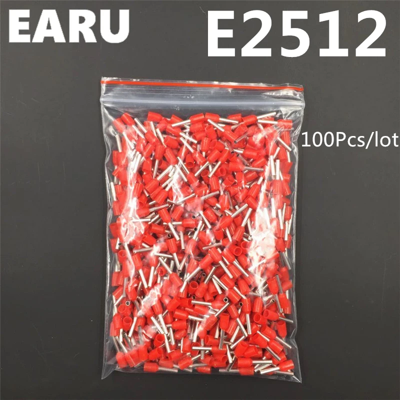 100 шт. изоляционные трубки E2512 2 5 мм2 14AWG | Обустройство дома