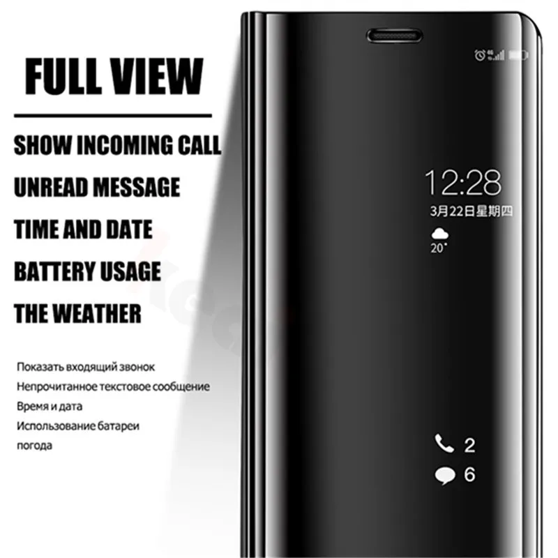 Роскошный зеркальный флип стоя чехол для Xiaomi Redmi Note 7 6 iPad Pro Кожаный чехол Чехол для Xiaomi mi9 8se Poco F1 аксессуаров для мобильных телефонов