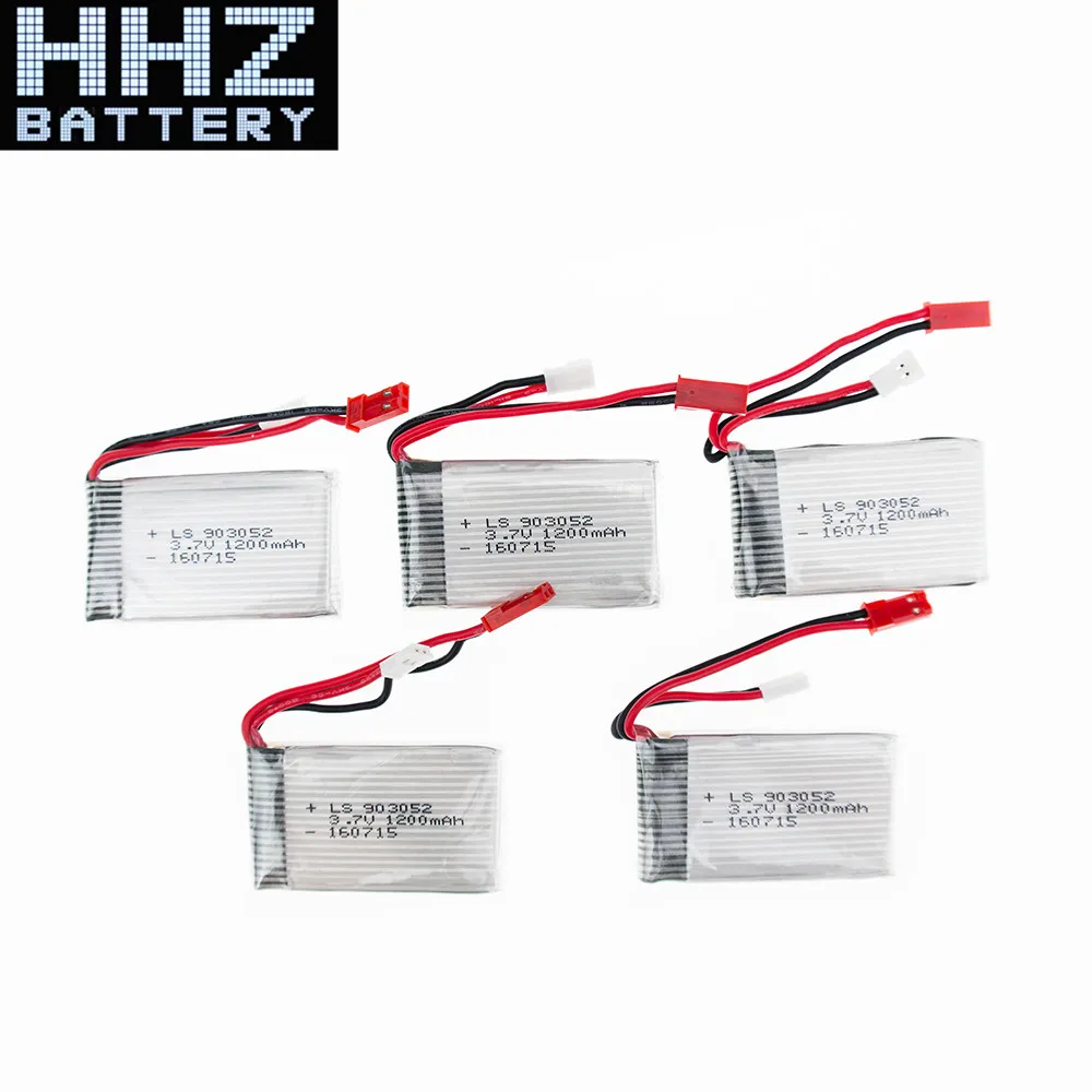Литий полимерный аккумулятор для Syma X5SC X5SW M18 H5P 6 шт. 3 7 в 1200 мач 25C|lipo battery 3.7v|lipo