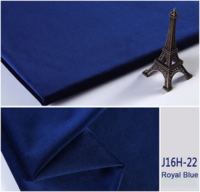 Royal Blue ESSIE HOME 140 см мягкая бархатная велюровая ткань, плюш, скатерть, обивка, ткань для штор, нежный пастельный цвет - Цвет: Royal Blue
