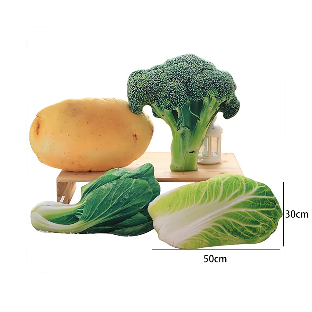 1 шт. 3D плюшевая игрушка овощ Реалистичная брокколи Подушка Мягкая Novetly подушки