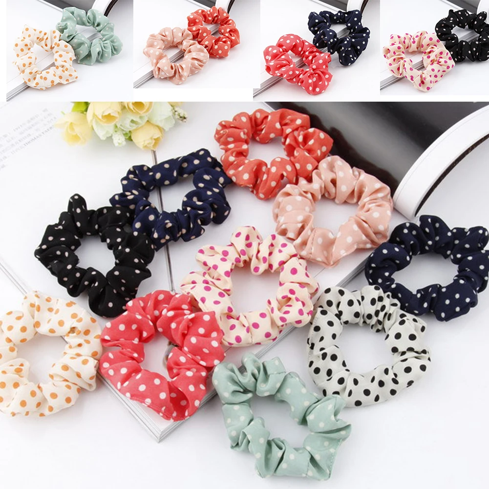 1 шт. милые эластичные резинки для волос в горошек держатель хвоста девочек