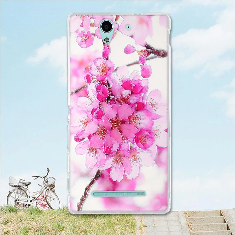Мягкий чехол для Sony Xperia C3 D2533 Dual D2502 S55T силиконовый из ТПУ 5 дюйма бампер с милыми