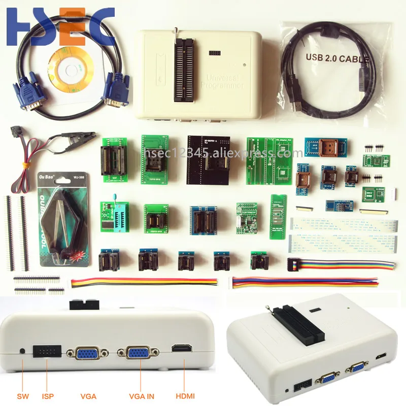 RT809H emmc-nand вспышка Чрезвычайно быстрая универсальная программа лучше, чем RT809F/TL866CS/TL866A/Nand
