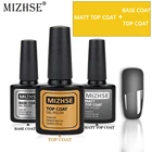 Топ для ногтей MIZHSE, 10 мл, Базовое покрытие, матовый лак для ногтей, Esmalte Перманентный УФ светодиодный Топ без липкого слоя, Гель-лак для ногтей, защита