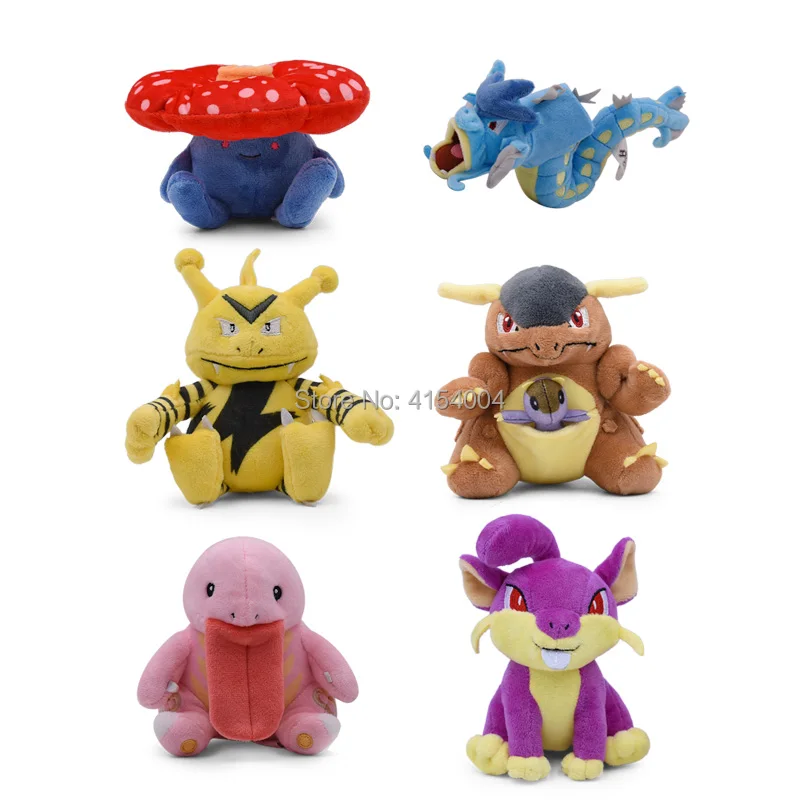 9 стилей Аниме Кукла Пикачу Gyarados погремушка Gastly Kangaskhan мультфильм чучела Peluche Плюшевые игрушки Рождественский подарок для детей
