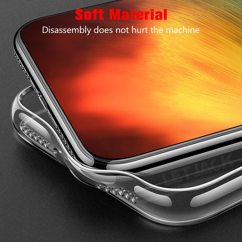 Прозрачный силиконовый Ультратонкий Мягкий ТПУ чехол для iPhone X XR XS Max прозрачный
