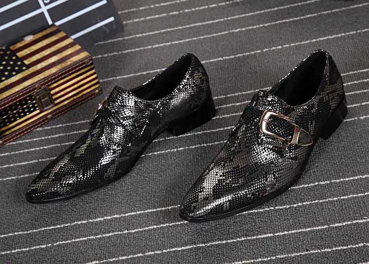 Европейские мужские свадебные туфли Zobairou черные классические кожаные на плоской