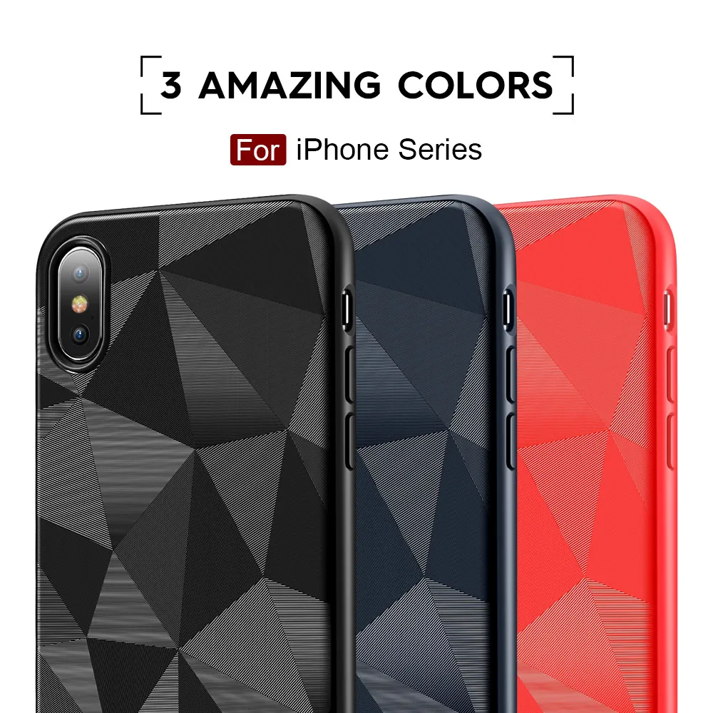 DR. Чехол для iPhone XS XR X Мягкие матовые геометрические ТПУ чехлы Max 7 8 Plus 6 S 5s 5 Se Coque