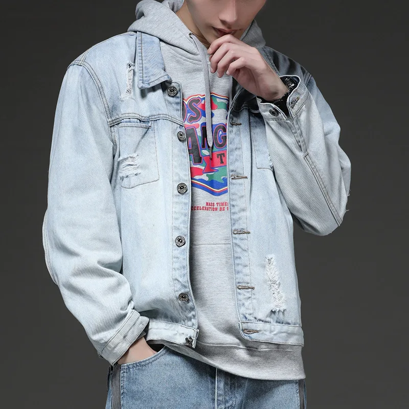 2018 куртка мужской на молнии особенности Весна и Осень Новые товары светлый цвет