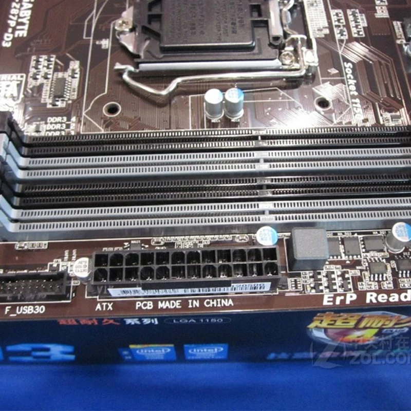 Материнская плата Gigabyte GA-Z87P-D3 б/у 1150 Z87 DDR3 USB3.0 32 ГБ SATA III Z87P D3 десктопная материнская