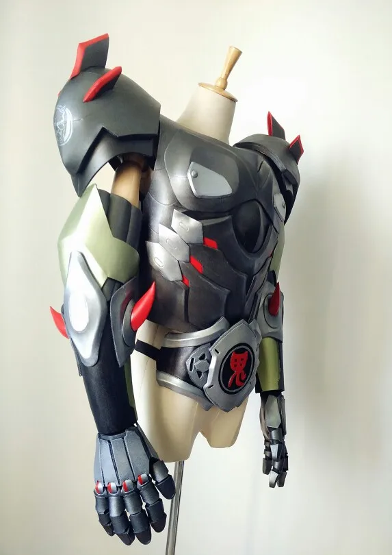 Настроить Overwatch Genji Skin Oni Броня Косплей|Аксессуары для костюмов| |