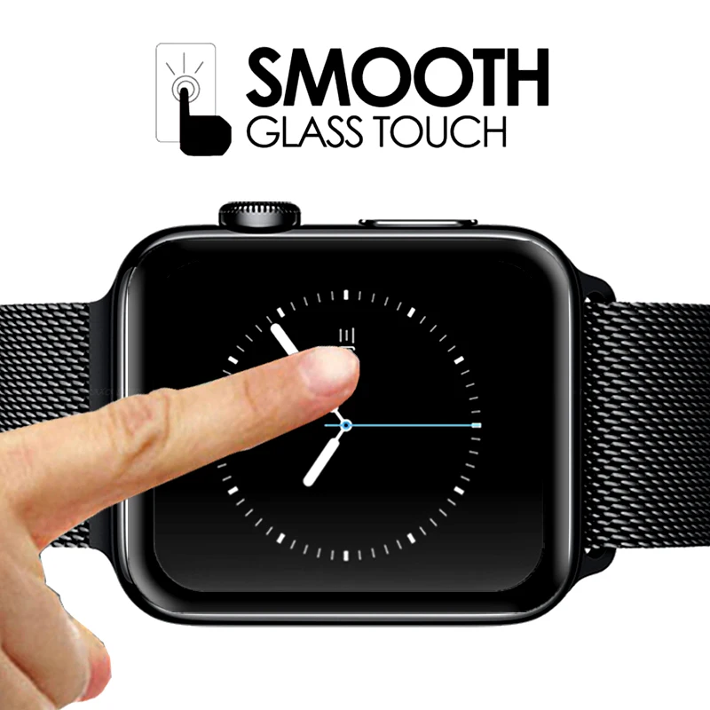 30D полное покрытие из закаленного стекла для iwatch 1 2 3 4 5 Защитное стекло для экрана для apple watch 38 40 42 44 мм защитная пленка