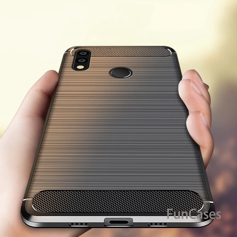 Чехол для huawei Honor 8C мягкий силиконовый матовый чехол из углеродного волокна 8X Max