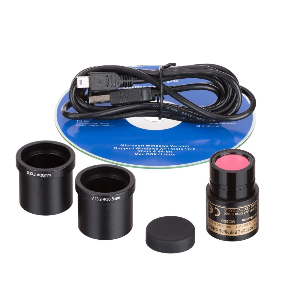 AmScope 3 0 MP USB Still & amp Live Video Microscope Imager Цифровая камера + набор калибровки MD300 CK|Детали и