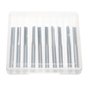 Фреза из вольфрамовой стали с ЧПУ, 2 фрезы с прямым пазом, 17 мм, для дерева, МДФ, ПВХ, режущие инструменты, 10 шт.