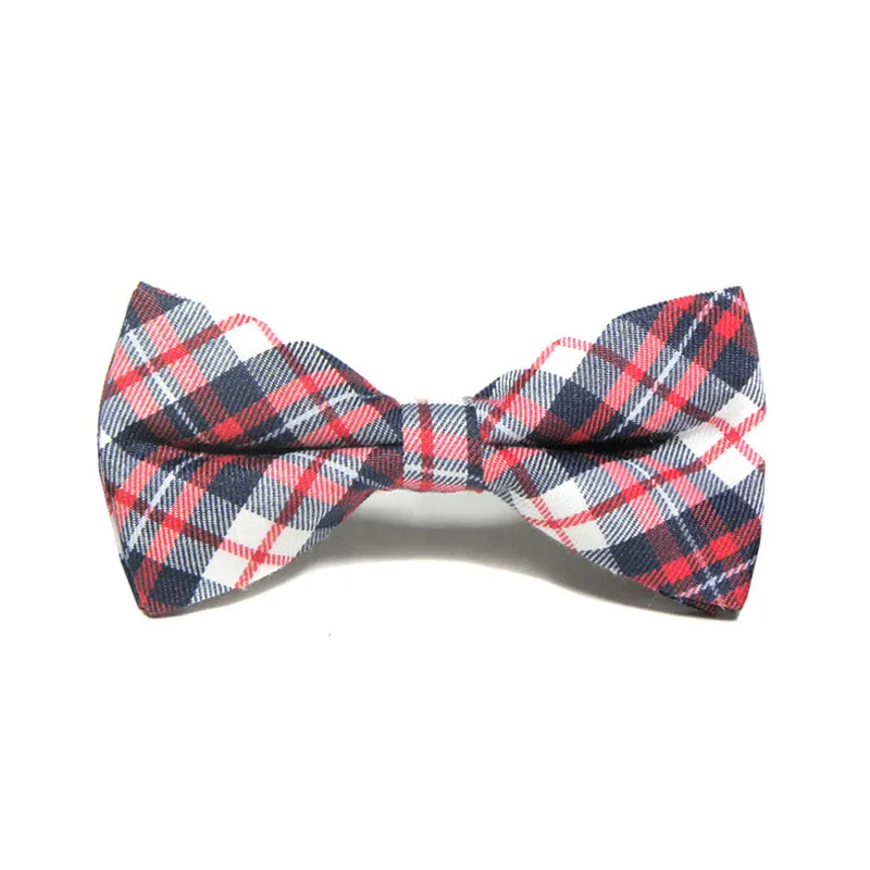 Детские галстуки бабочки в шотландскую клетку хлопковые смокинги с бантиками