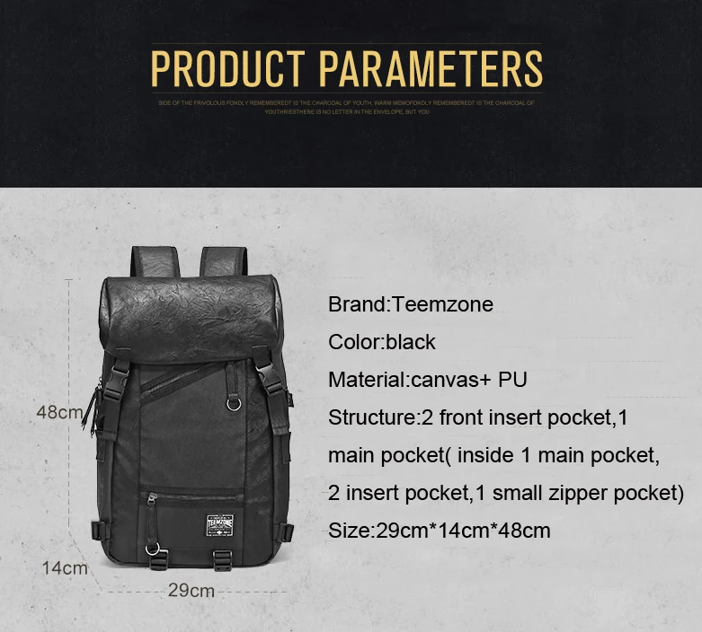 Известный бренд повседневный мужской рюкзак винтажный холщовый модный школьный