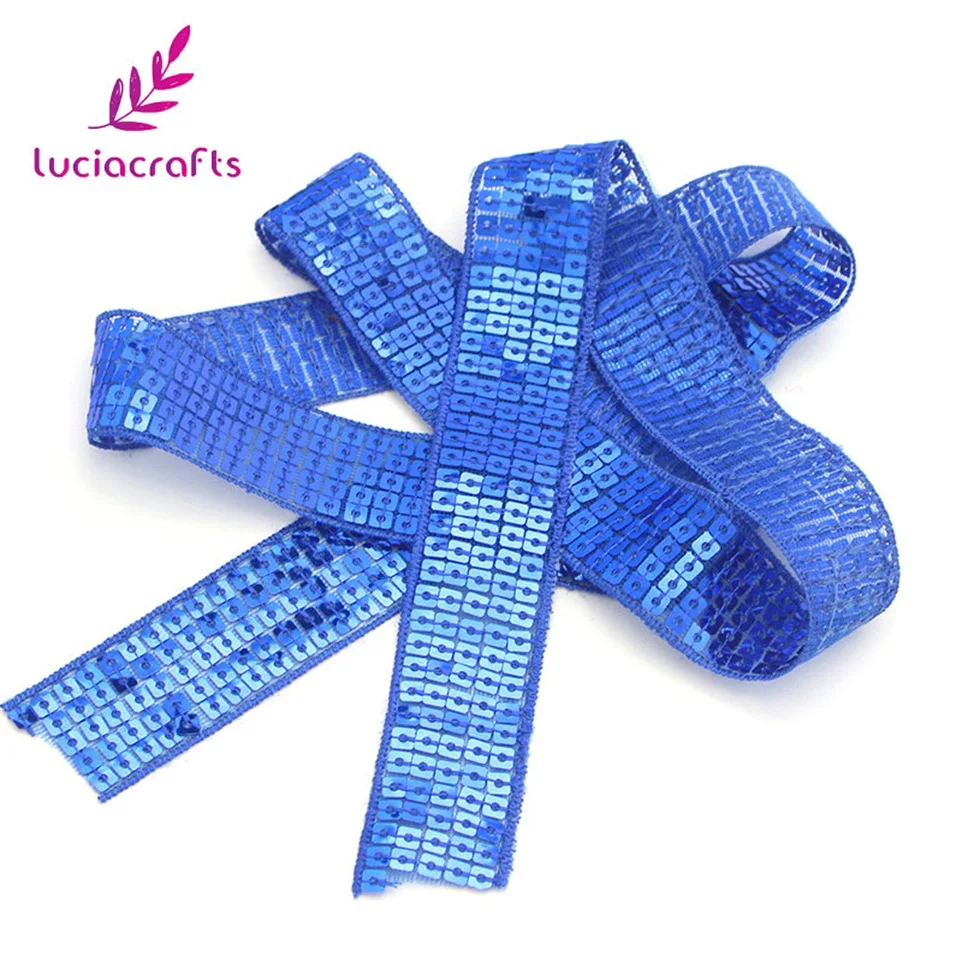 Lucia crafts 1 ярд/лот Блестки Бисероплетение отделка Кружева Spangle ленты DIY ручной работы шитье головной убор свадебное украшение R0803