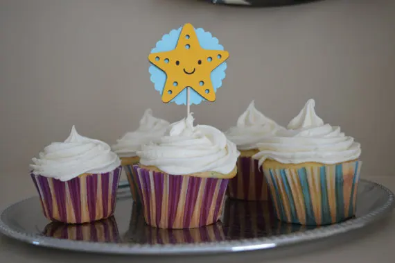 Звездные звезды топперы на капкейки день рождения вечерние закуски выбирает