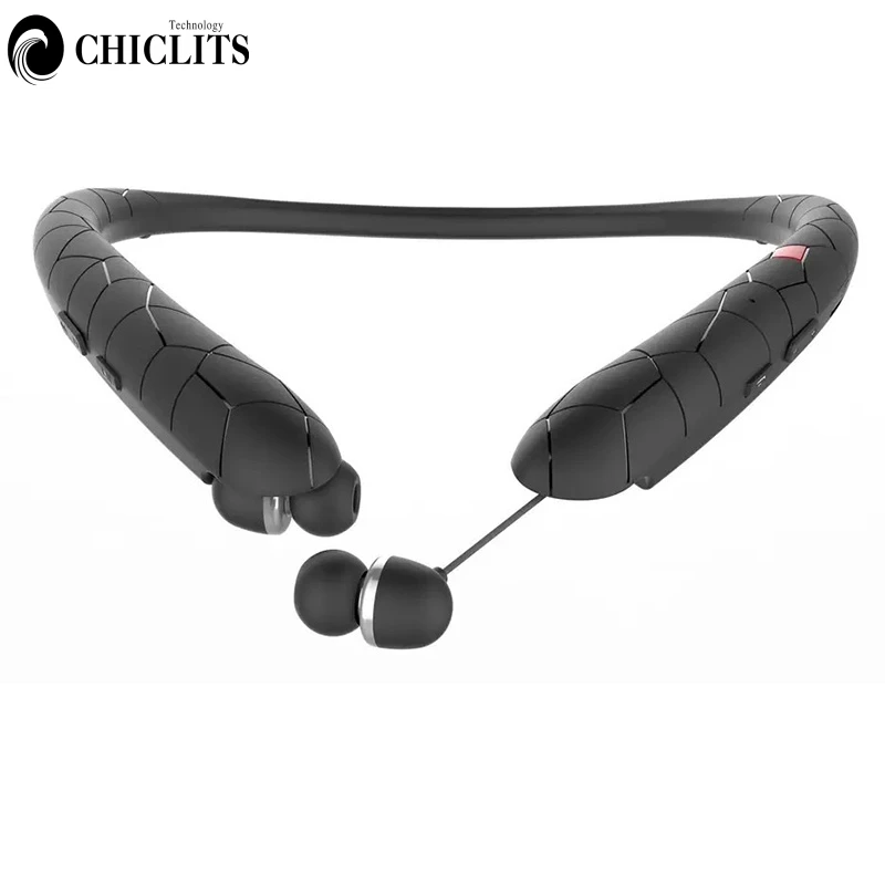 Bluetooth 4 1 гарнитура шейным спортивные наушники с выдвижной беспроводной стерео