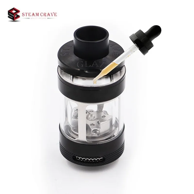 Original Steam Crave Glaz RTA V2 Electronic cigarette Atomizer 31mm Vape tank semi-restrictive airflow Tank | Электроника
