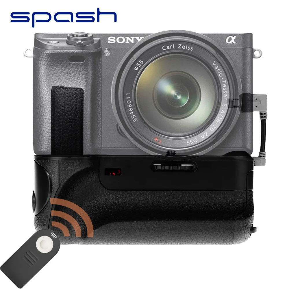 Spash вертикальный Батарейная ручка для sony A6000 беззеркальных цифровой Камера