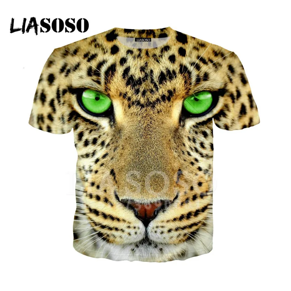 LIASOSO 3D принт женские и мужские животных Лев Обезьяна пива с леопардовым принтом