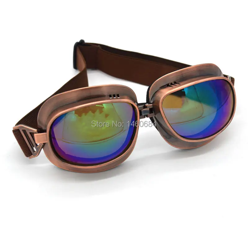 Ретро Второй мировой войны мотоциклетные очки Lunette Moto Aviateur винтажные очки серебро/медь