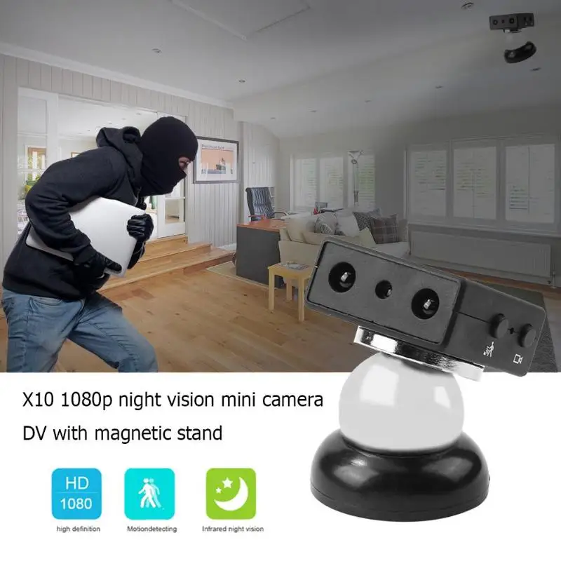 X10 мини DV Камера 1080 P HD USB Инфракрасной сенсорной панели Ночное видение 120 градусов