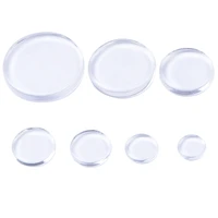10mm 30mm both side flat round clear glass cabochons for making pendant necklace jewelry